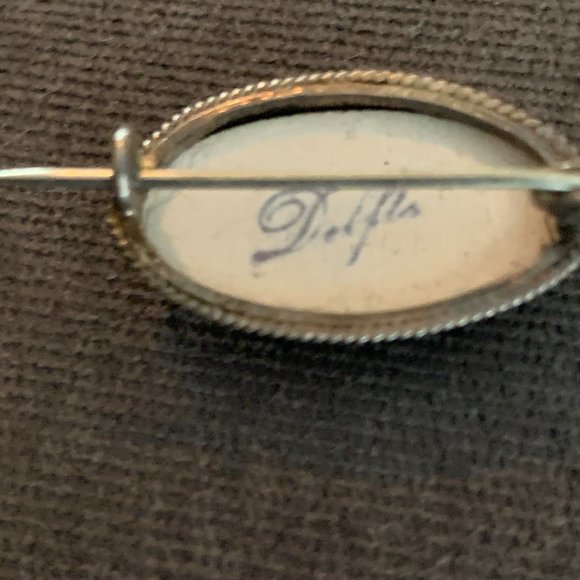 Vintage Delft Blue Windmill Brooch - Picture 4 of 5